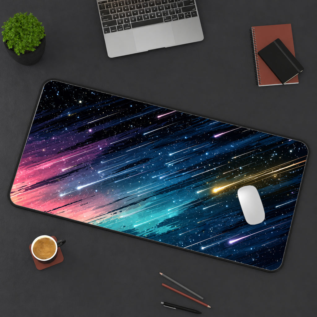 Cosmic Meteor Shower Desk Mat — product mockup 3