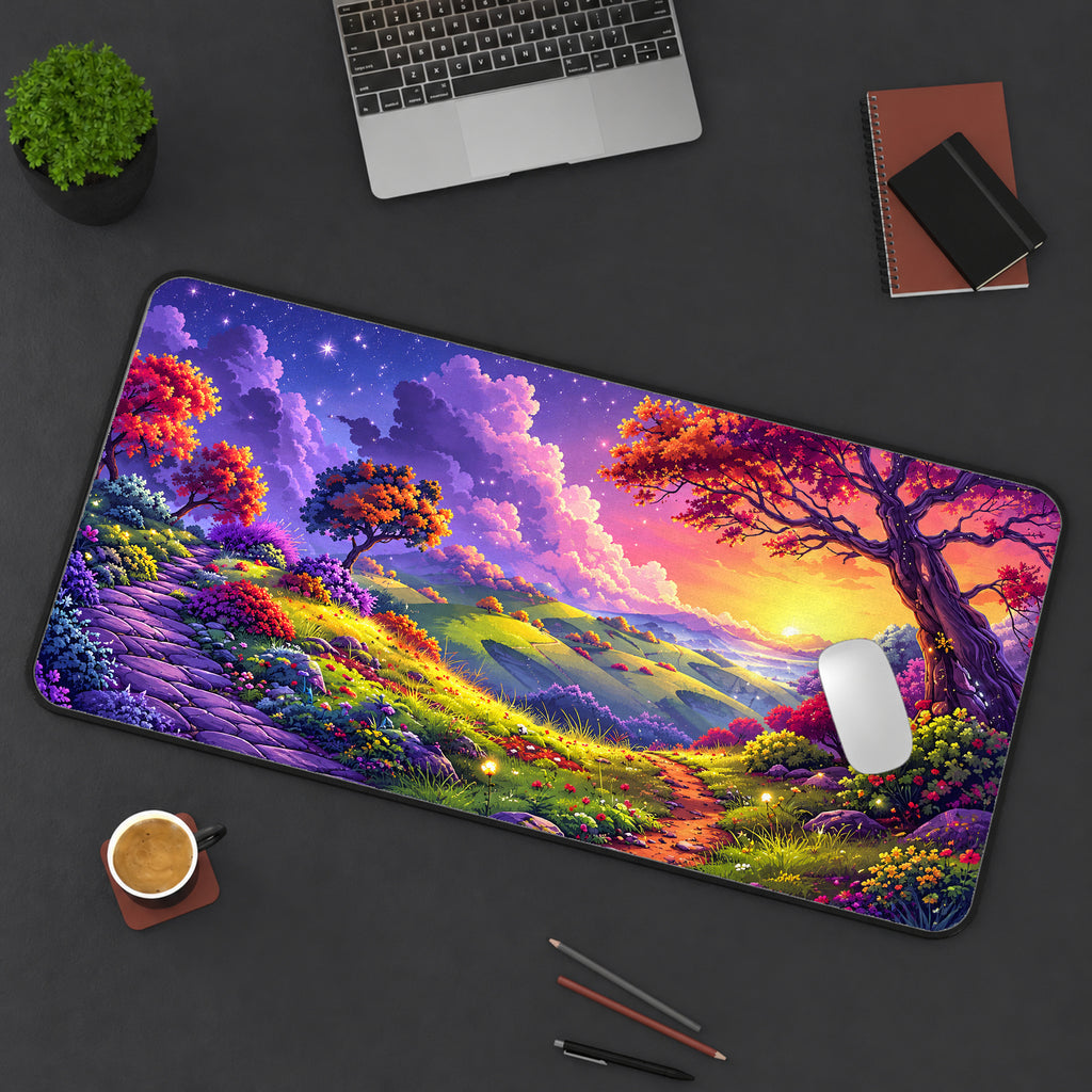 Colorful Sunrise Pathway Desk Mat — product mockup 3