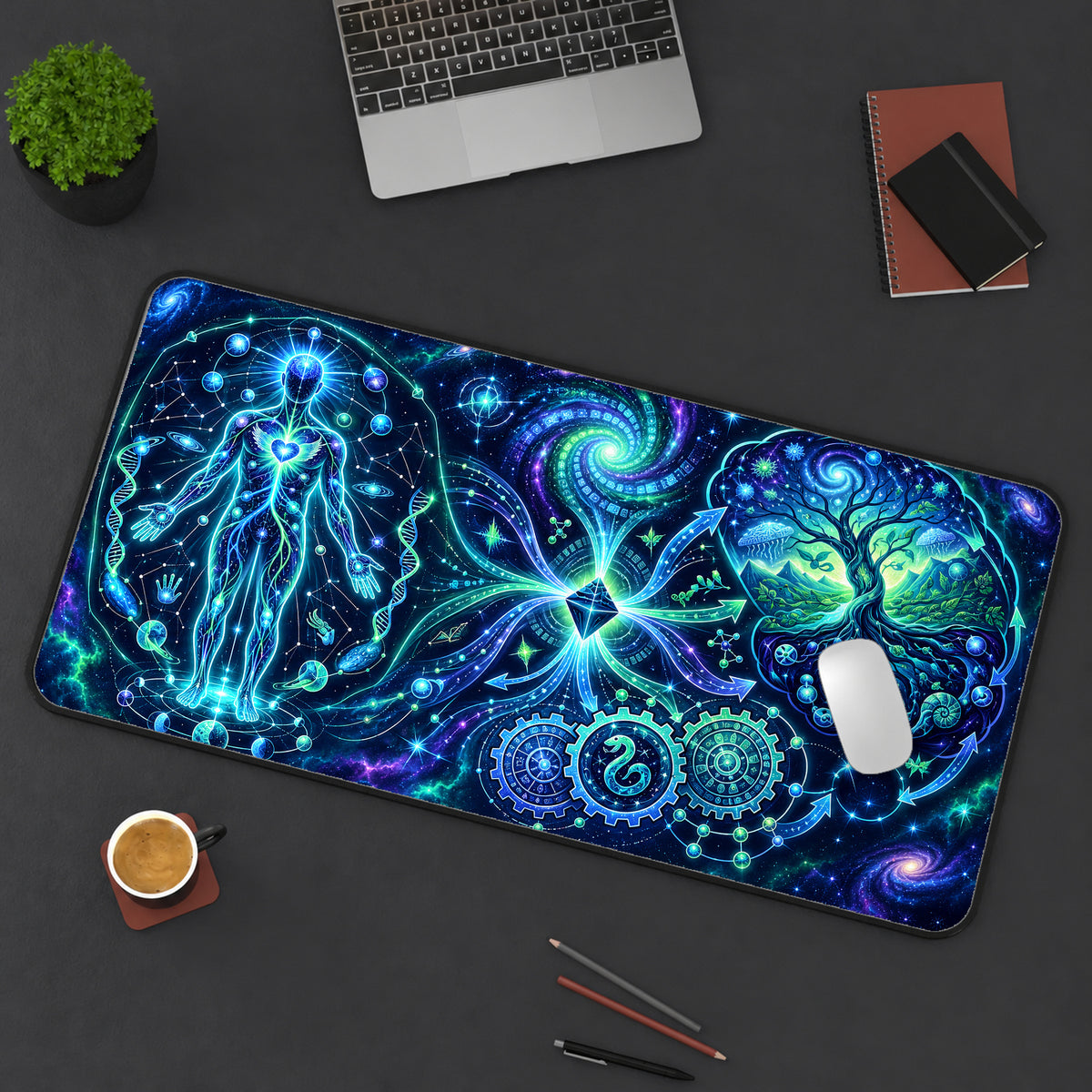 Cosmic Anatomy Desk Mat — product mockup 3