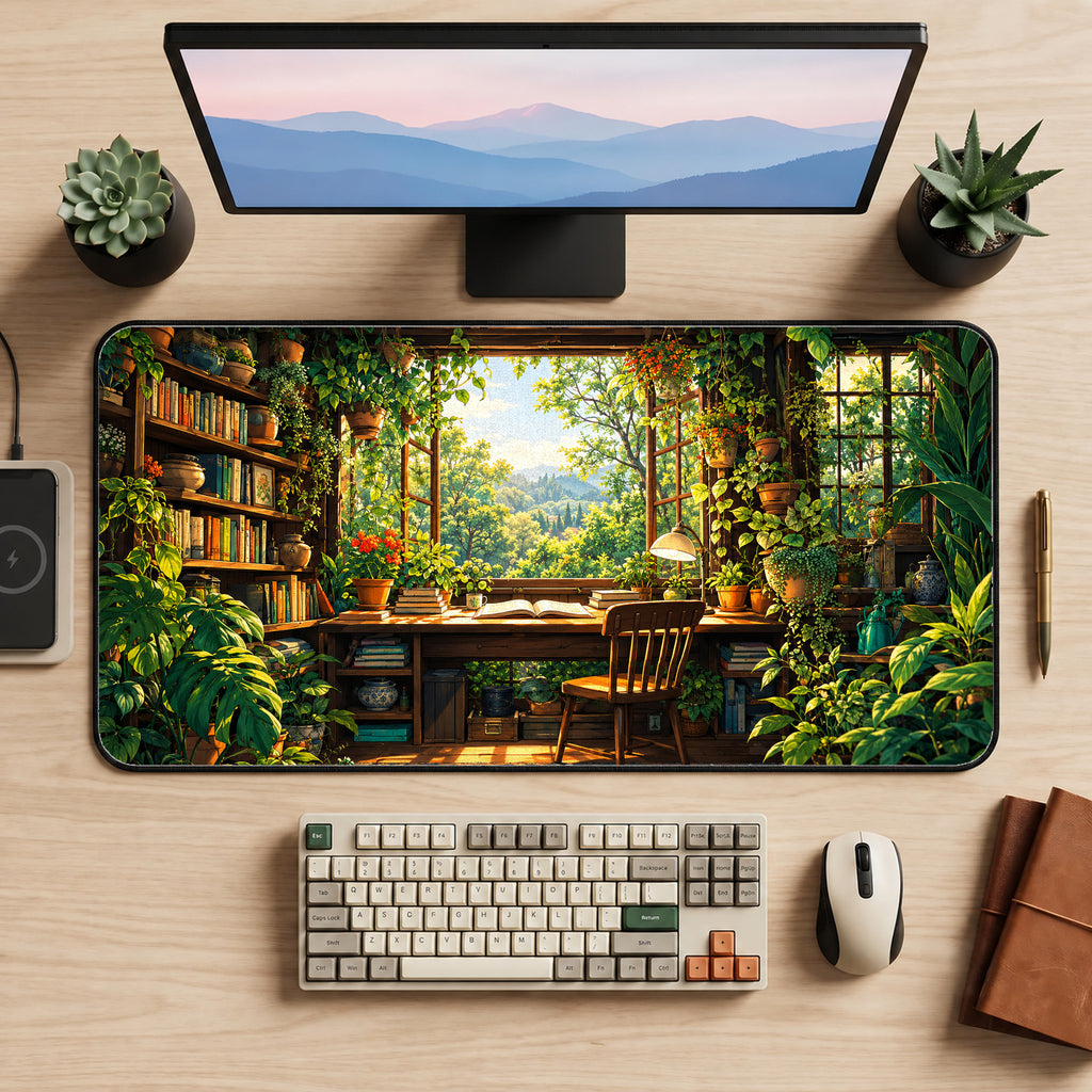Sunlit Plant Study Desk Mat — product mockup 2