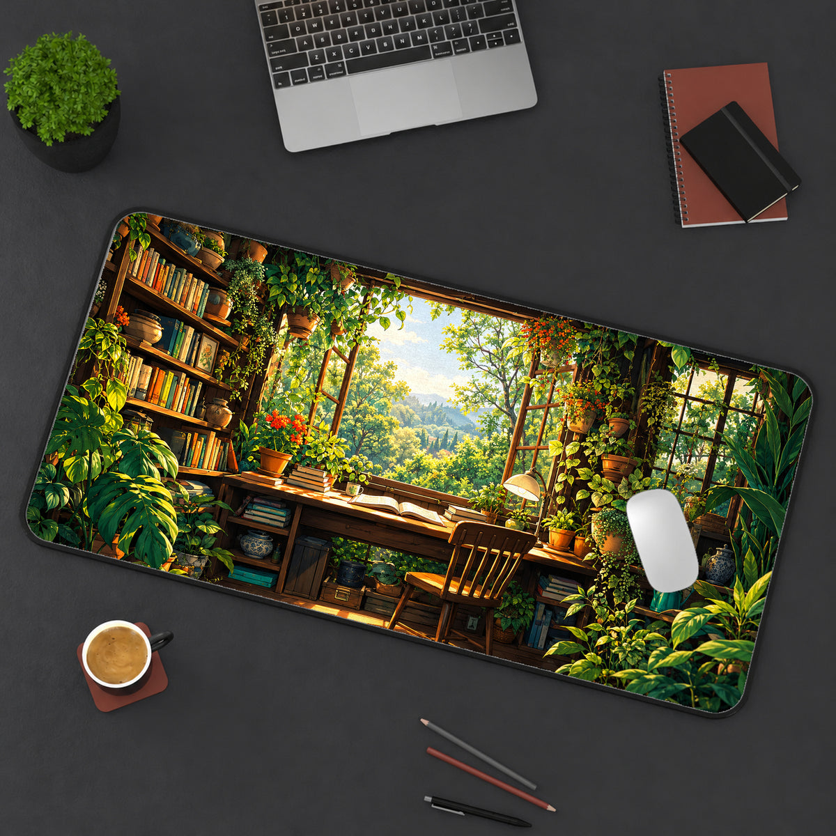 Sunlit Plant Study Desk Mat — product mockup 3