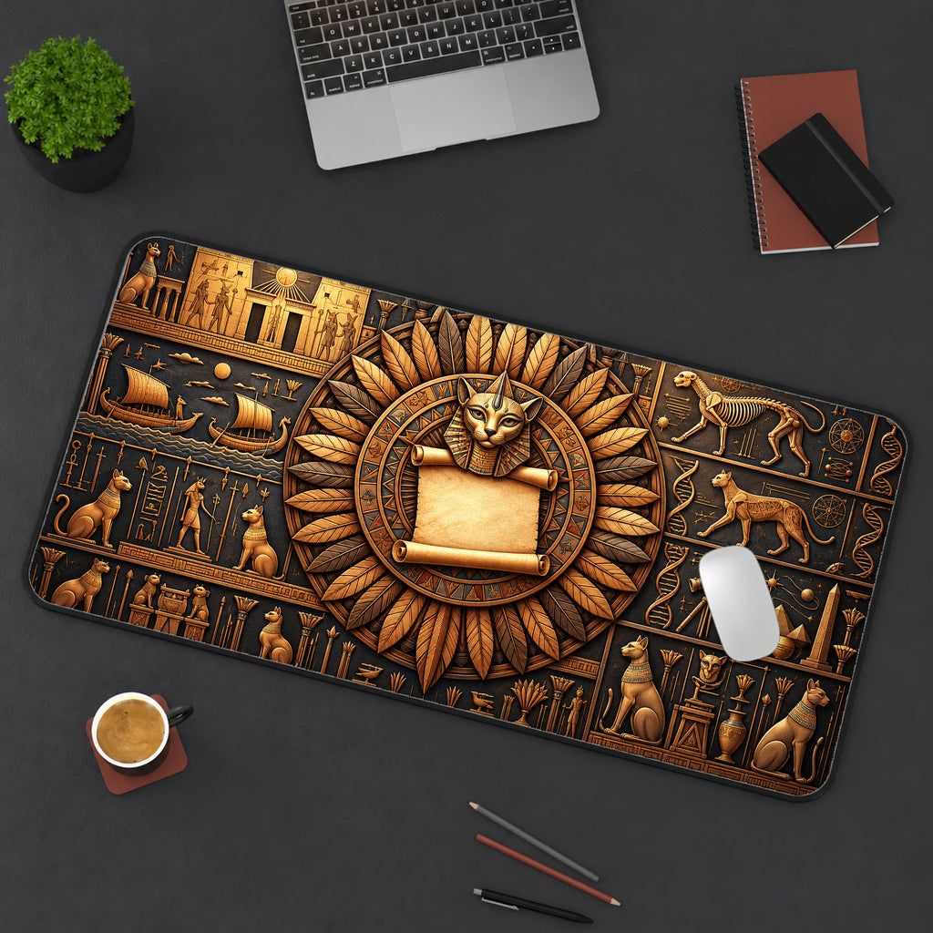 Ancient Egyptian Cat Desk Mat — product mockup 3