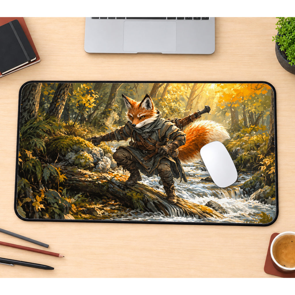 Woodland Fox Adventurer Desk Mat — product mockup 1