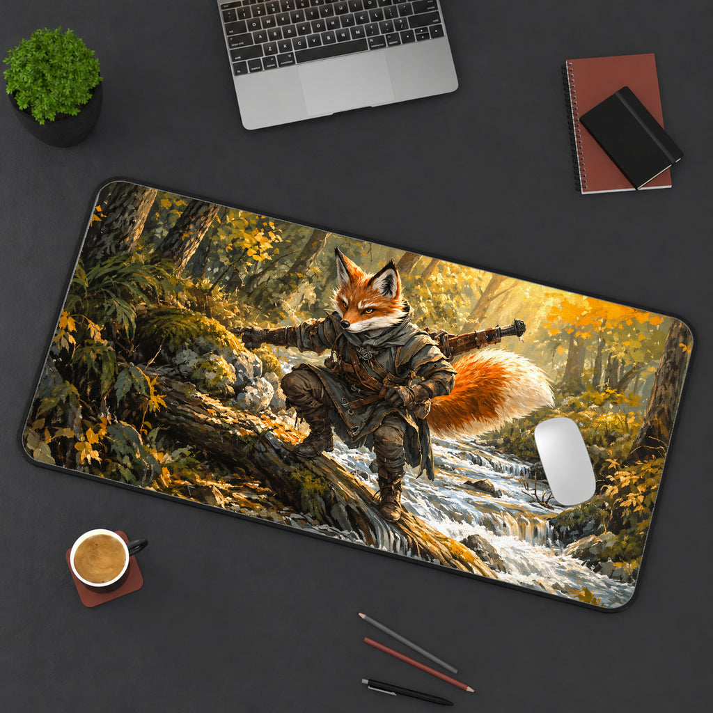 Woodland Fox Adventurer Desk Mat — product mockup 3