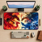 Clash of Dragon Realms - TCG Playmat - Gamer Desk Pad - PC Gamer Mat - Gamer Gift - rpg Gifts - CCG Play Mat - Gift for Boyfriend or Son — workspace mockup 1