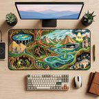Conspiracy Theories Desk Mat Mousepad — workspace mockup 1