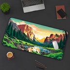 Yosemite National Park, Kawaii Mousepad, Cute Desk Decor, Yosemite Desk Mat, Large Gaming Mousepd XL, Gamer Mouse Pad — workspace mockup 3